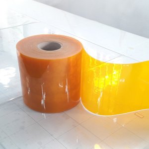 m단위판매 (모델W20-황색투명 두께2mm폭20cm) PVC 폴리염화비닐 바람막이 방충용커튼 용접불꽃차단막 차광막