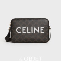 [CELINE] 셀린느 미듐 메신저 백 트리옹프 캔버스 블랙 MEDIUM MESSENGER BAG TRIOMPHE CANVAS PRINT BLACK 194502CIM 38NO