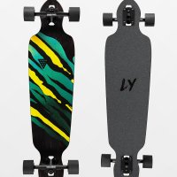 스케이트보드 롱보드 컴플릿 - Landyachtz Battle Axe Spectrum 38 Drop Through Longboard Complete