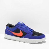 남성 스니커즈 - Nike SB Force 58 Concord, Orange & Black Skate Shoes