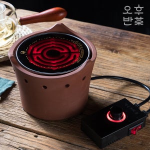 앤틱 미니 전기 도자기 화로 차 티워머 일본식 숯불 전기 그릴