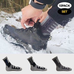 등산양말 남성 두꺼운 중목 작업 스포츠 양말 10켤레