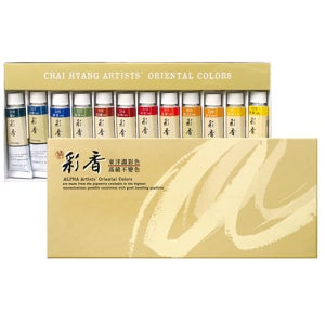 알파 채향 한국화 동양화물감 12색 15ml