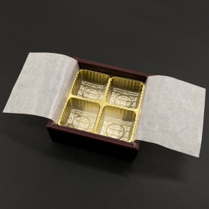 (100개입) 일본 초콜릿 케이스 선물포장 박스 다크브라운 골드트레이 유산지포함 세트