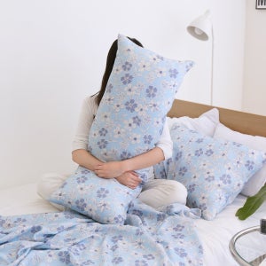 수플라워 인견 여름 냉감 롱쿠션 바디필로우커버 100x40