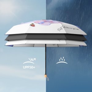 휴대용 미니 태양 우산 양산 가방 켓 비 UV 5 접는 파라솔 경량 여성 여자-62694