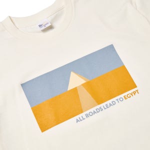 올로드 이집트 여행 티셔츠 피라미드 굿즈 반팔티 연아이보리 (안될과학 모어사이언스)