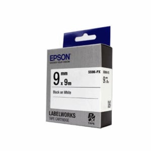 엡손 라벨테이프 SS-9K-PX 9mm 흰색 흑색문자 라벨지 라벨라이터 리필 테이프 정리