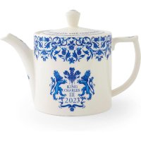 Portmeirion Home Gifts KCC00600 Spode King Charles III 대관식 찻주전자 1.1 L 블루 앤 화이트