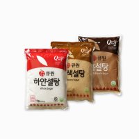 큐원 백설탕 하얀설탕 갈색설탕 흑설탕 1kg 3kg 5kg