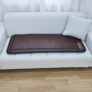 한일의료기 게르마늄 매트 찜질기 온열 돌침대 방석 세라믹 전기 장판 브라운 50x120cm