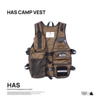 하스이큅먼트 캠프 베스트 카키 / HAS CAMP VEST KHAKI