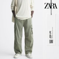 자라 남자 카고 바지 파라슈트 카고 팬츠 ZARA