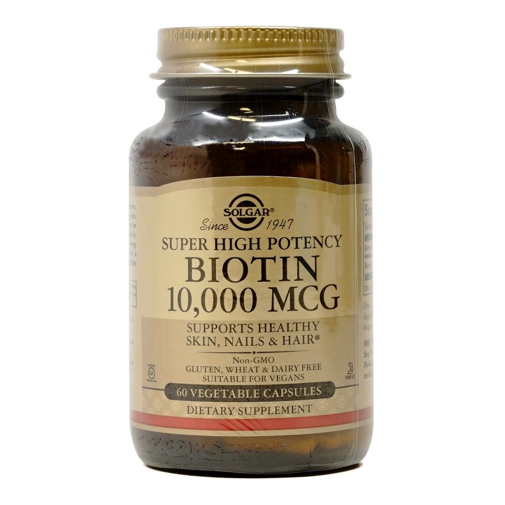 솔가 수퍼 비오틴 비오틴 10000mg 60베지캡슐 바이오틴 비타민B Solgar Biotin