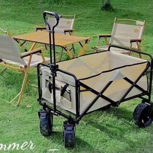 캠핑 원터치 이동식 카트 짐수레 캐리어 수레 접이식 폴딩 웨건 브레이크형 G328