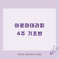 아로마 테라피 오일 기초반 클래스 힐링 프로그램 4주 과정