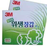 3M 일회용 위생 장갑 비닐장갑 200매입 업소용