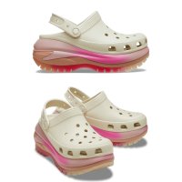 Crocs 크록스 클래식 메가 크러쉬 컬러 딥 키높이 클로그 샌들 슬리퍼 본 멀티