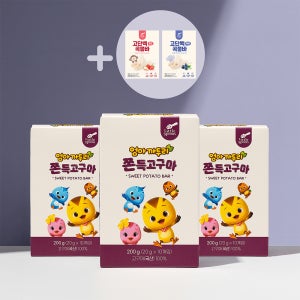 리틀스푼 엄마까투리 쫀득 고구마 국산 스틱 말랭이 아기 간식 BOX 3개