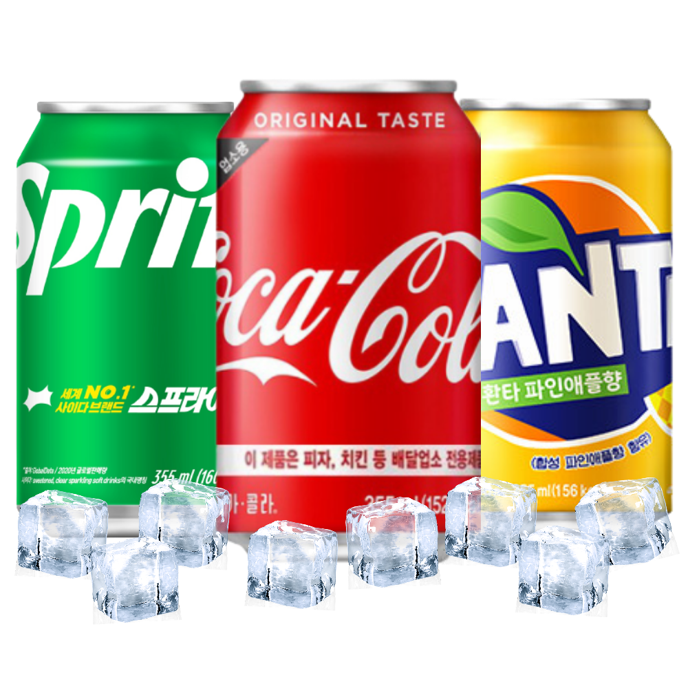 뚱캔 캔음료 업소용 음료수 코카콜라 스프라이트 환타파인 355ml 각8캔 24캔