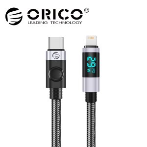 [오리코 국내A/S센터] ORICO LDC2L 케이블(길이선택) C to 라이트닝 (아이폰) 케이블 66W 지원 (전력 액정 표시)