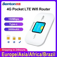 LTE라우터 LTE USB 모뎀 공유기 와이파이 Benton 잠금 해제 3G4G Lte 라우터 무선 휴대용 Mifi 미니 포켓 타입 C 충전기 150 Mbps KT SK Sim