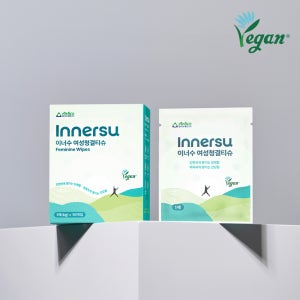 이너수 비건 여성 청결티슈 10P 비데 물티슈