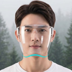 안면 보호대 예초기 얼굴 보호구 작업용 보호안경 페이스 쉴드 가드 - 투명