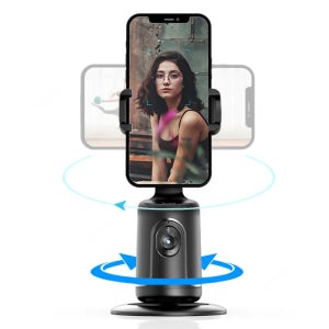 자동 얼굴 추적 360도 회전 거치대 얼굴인식 휴대폰 트래킹 브이로그 라이브 안면 페이스
