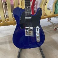 Tele 일렉트릭 기타 네이비 블루 에보니 지판 엘더 바디 블랙 Pickguard