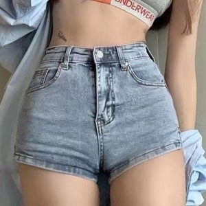 초미니핫팬츠 핫팬츠 하이웨스트청반바지 여성청
