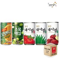 미니 캔음료 음료수 웅진 고칼슘오렌지 초록매실 알로에 토마토 사과 180ml 15캔3개씩