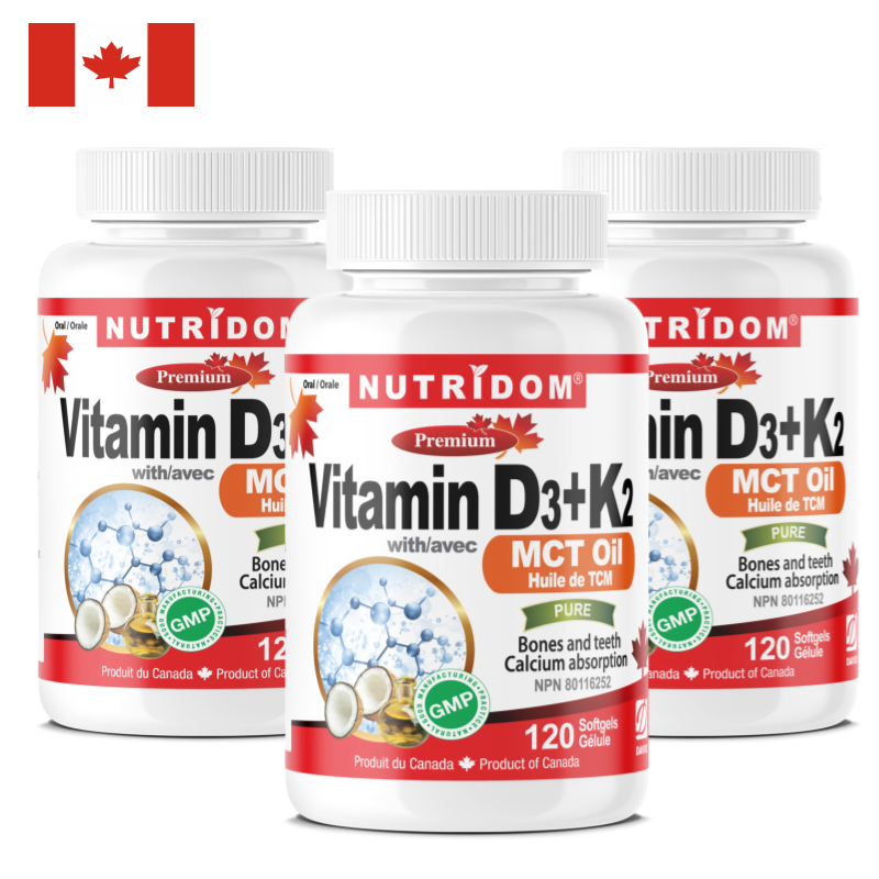 (3팩세트) 뉴트리돔 <b>비타민 D3</b><b>K2</b> 1000IU 120MCG 120캡슐 N175