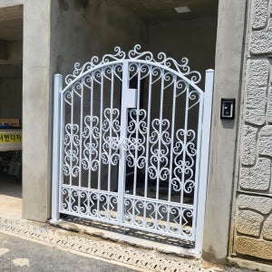 자동 단조대문 주택대문 자체제작 무레일 외문 쪽문RH04