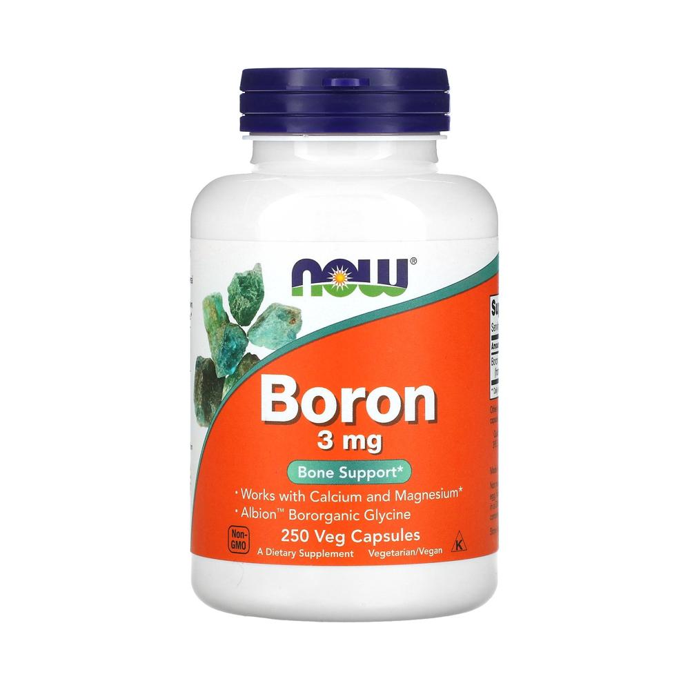 나우푸드 보론 <b>Boron 3mg</b> 250캡슐 붕소 필수 미네랄 칼슘 비타민D