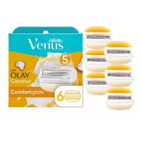 Gillette Venus ComfortGlide Womens Razor Blade Coconut 질레트 비너스 콤포트글라이드 여성용 면도기날 리필 코코넛향 6개입