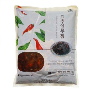 고추잎무침 4kg/반찬단지 반찬거리 밑반찬 업소용 식당용 나물반찬 밥도둑