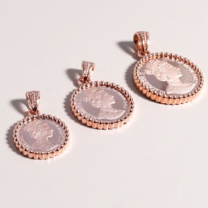 엘리자베스 코인 펜던트 금 골드 목걸이 30대 여자 친구 엄마 선물 생일 14K 18K