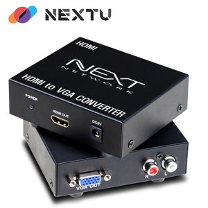 [이지넷유비쿼터스] 넥스트 HDMI to RGB(VGA) + 스테레오 음성 변환 컨버터 NEXT-2215HVC [아답터포함]