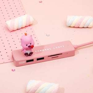 잔망루피 USB 멀티허브 5in1 C타입 4K HDMI SD카드