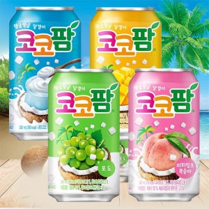 코코팜 복숭아 포도 망고 요거트 340ml 각6개씩 24캔 뚱캔 음료수