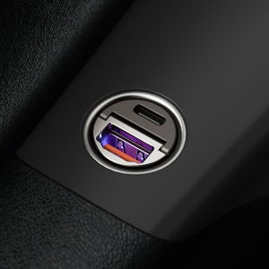 무아스 45W PD 초미니 듀얼포트 시거잭 차량용 초고속 충전기 USB A타입