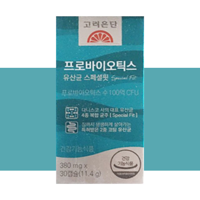 <b>고려은단</b> 프로바이오틱스 유산균 스페셜핏 380mg x 30캡슐