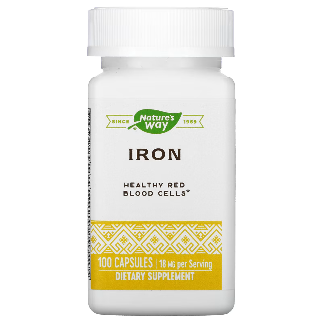 <b>네이쳐스웨이 철</b>분 18mg 100 캡슐