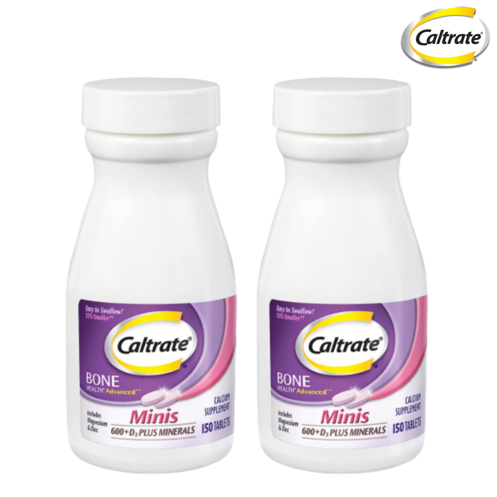 <b>칼트레이트</b> 본헬스 미니 칼슘 600 마그네슘 비타민D 150정 2개