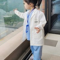 유아 아기 의사가운 수술복 의사면허증 할로윈 코스튬 역할놀이 직업체험