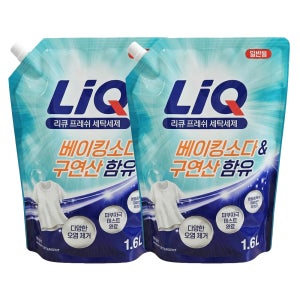 리큐 프레시 액체세제 일반세탁세제 1.6L 1+1