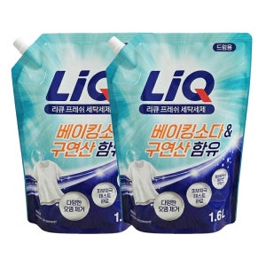 리큐 프레시 액체세제 드럼세탁세제 1.6L 1+1
