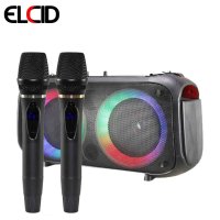 ELCID HS-265 블루투스스피커 200와트 무선마이크2개포함 캠핑 버스킹 이동식 행사