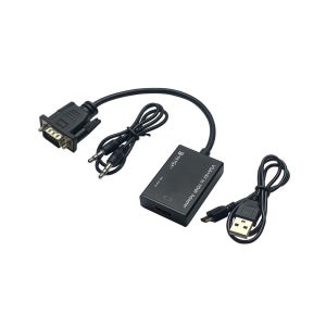 VGA to HDMI 변환 컨버터 RGB 모니터 연결잭 음성지원
